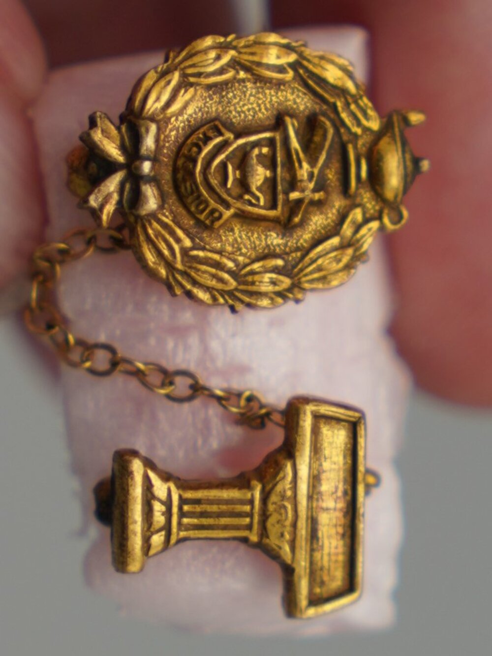 Vintage Mid Century Excelsior Tie Tack Lapel Pin-Gold Tone